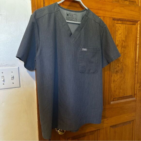 Figs Mens Graphite Chisec Three Pocket Scrub Top size M - Picture 3 of 9